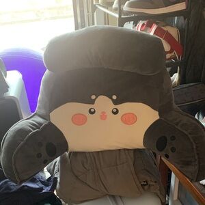 Adorable kitty cat Plush Pillow Perfect for sitting up in bed